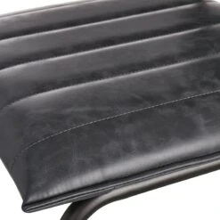 Crosby St Luka Faux Leather Counter Stool, Grey -Family Home Furn Store crosby st luka faux leather counter stool grey 4