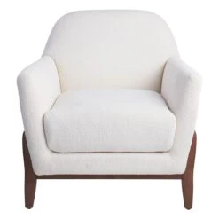 Crosby St Remi Cream Boucle Armchair -Family Home Furn Store crosby st remi cream boucle armchair 2