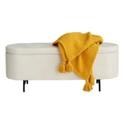 Crosby St Roxie Storage Bench, White -Family Home Furn Store crosby st roxie storage bench white 2