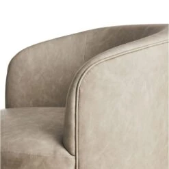 Crosby St Sawyer Grey Faux Leather Swivel Chair -Family Home Furn Store crosby st sawyer grey faux leather swivel chair 3