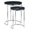 Crosby St Set Of 2 Essex Black Marble Nesting Tables -Family Home Furn Store crosby st set of 2 essex black marble nesting tables