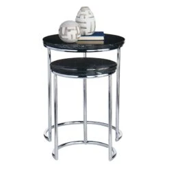 Crosby St Set Of 2 Essex Black Marble Nesting Tables 8 Crosby St Set Of 2 Essex Black Marble Nesting Tables -Family Home Furn Store crosby st set of 2 essex black marble nesting tables 2