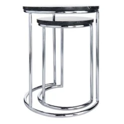 Crosby St Set Of 2 Essex Black Marble Nesting Tables 9 Crosby St Set Of 2 Essex Black Marble Nesting Tables -Family Home Furn Store crosby st set of 2 essex black marble nesting tables 3