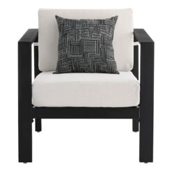 Crosby St Soho Outdoor Collection Black Steel Seating Chair -Family Home Furn Store crosby st soho outdoor collection black steel seating chair 1