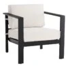 Crosby St Soho Outdoor Collection Black Steel Seating Chair -Family Home Furn Store crosby st soho outdoor collection black steel seating chair