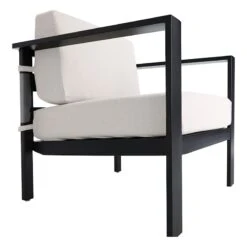 Crosby St Soho Outdoor Collection Black Steel Seating Chair -Family Home Furn Store crosby st soho outdoor collection black steel seating chair 2