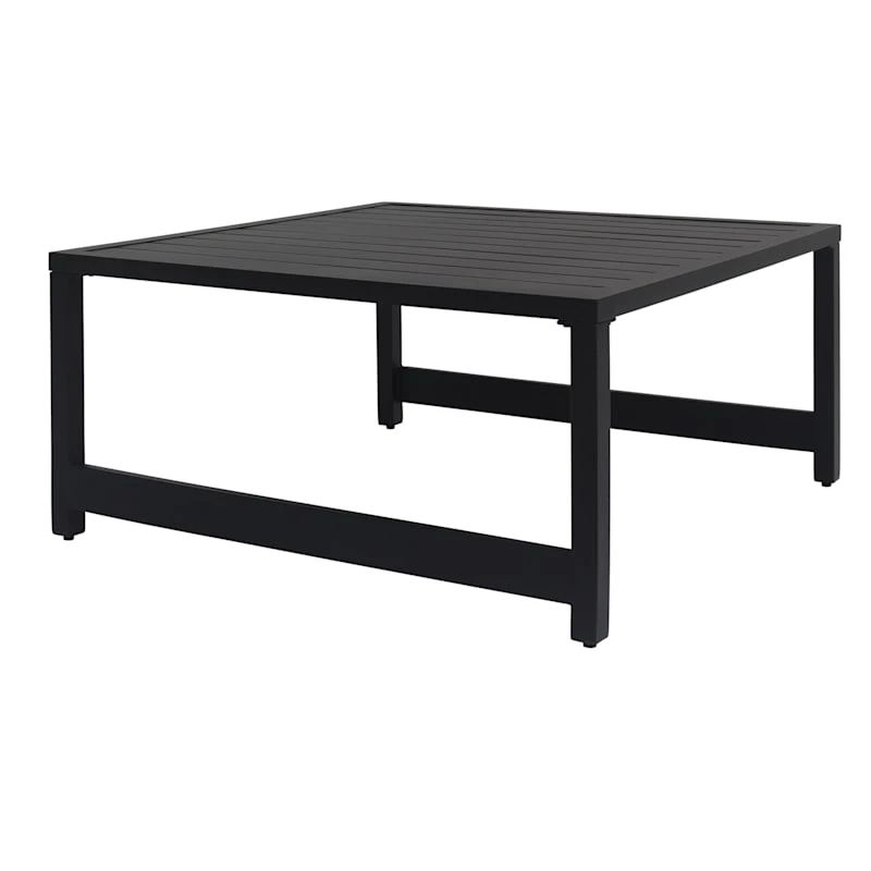 Crosby St Soho Outdoor Collection Black Steel Slat Coffee Table 3 Crosby St Soho Outdoor Collection Black Steel Slat Coffee Table