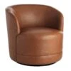 Crosby St Swivel Faux Leather Tub Chair 2 Crosby St Swivel Faux Leather Tub Chair -Family Home Furn Store crosby st swivel faux leather tub chair