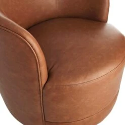 Crosby St Swivel Faux Leather Tub Chair -Family Home Furn Store crosby st swivel faux leather tub chair 4