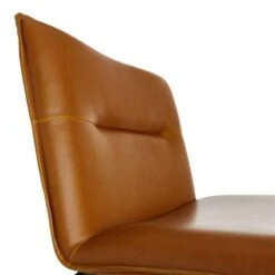Crosby St Zoey Faux Leather Accent Chair, Camel -Family Home Furn Store crosby st zoey faux leather accent chair camel 3