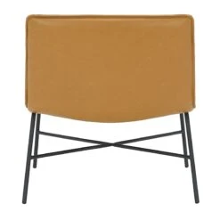 Crosby St Zoey Faux Leather Accent Chair, Camel -Family Home Furn Store crosby st zoey faux leather accent chair camel 4
