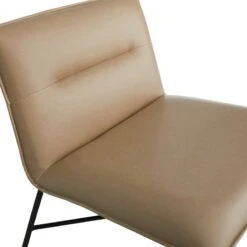 Crosby St Zoey Faux Leather Accent Chair, Light Grey -Family Home Furn Store crosby st zoey faux leather accent chair light grey 3