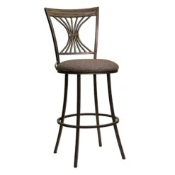 Devon Brown Swivel Barstool, 30"