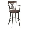 Devon Oversized Brown Barstool With Arms, 30" 1 Devon Oversized Brown Barstool With Arms, 30" -Family Home Furn Store devon oversized brown barstool with arms 30