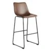 Drake Modern Faux Leather Industrial Barstool, Espresso -Family Home Furn Store drake modern faux leather industrial barstool espresso