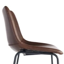 Drake Modern Faux Leather Industrial Barstool, Espresso -Family Home Furn Store drake modern faux leather industrial barstool espresso 3