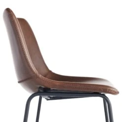 Drake Modern Faux Leather Industrial Counter Stool, Espresso -Family Home Furn Store drake modern faux leather industrial counter stool espresso 3