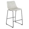 Drake Modern Industrial Faux Leather Counter Stool, Light Grey 1 Drake Modern Industrial Faux Leather Counter Stool, Light Grey -Family Home Furn Store drake modern industrial faux leather counter stool light grey