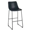 Drake Navy Blue Faux Leather Barstool 2 Drake Navy Blue Faux Leather Barstool -Family Home Furn Store drake navy blue faux leather barstool