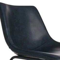 Drake Navy Blue Faux Leather Barstool -Family Home Furn Store drake navy blue faux leather barstool 3