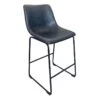 Drake Navy Blue Faux Leather Counter Stool -Family Home Furn Store drake navy blue faux leather counter stool