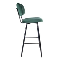Emerald Velvet Barstool -Family Home Furn Store emerald velvet barstool 2