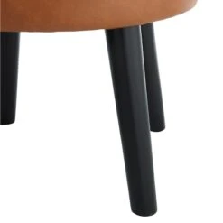 Emmy Ottoman Faux Leather, Cognac -Family Home Furn Store emmy ottoman faux leather cognac 2