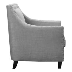 Erica Grey Accent Chair With Nailhead Trim -Family Home Furn Store erica grey accent chair with nailhead trim 2