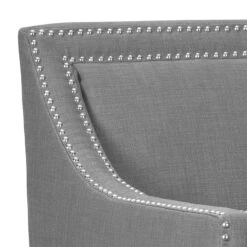 Erica Grey Accent Chair With Nailhead Trim -Family Home Furn Store erica grey accent chair with nailhead trim 3