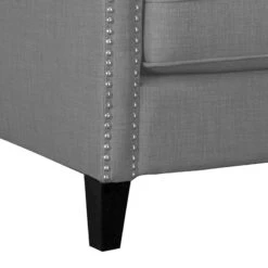Erica Grey Accent Chair With Nailhead Trim -Family Home Furn Store erica grey accent chair with nailhead trim 4