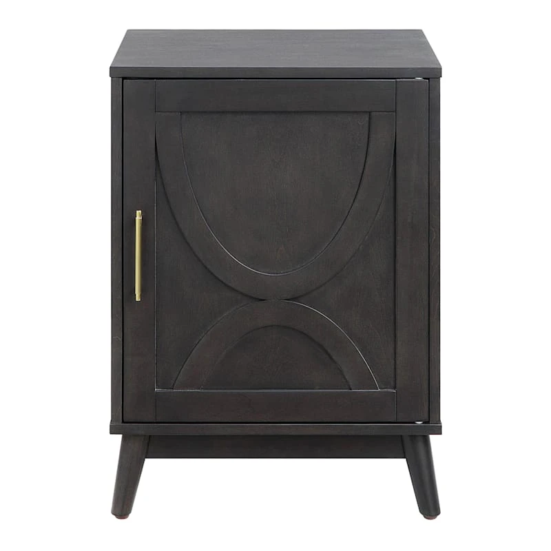 Ezra Dark Brown Cabinet With Gold Handle 4 Ezra Dark Brown Cabinet With Gold Handle - Image 2