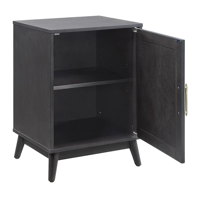 Ezra Dark Brown Cabinet With Gold Handle 6 Ezra Dark Brown Cabinet With Gold Handle - Image 4