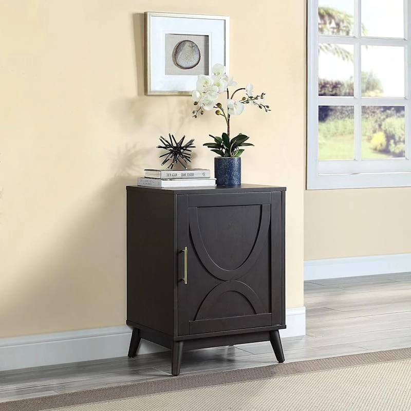 Ezra Dark Brown Cabinet With Gold Handle 7 Ezra Dark Brown Cabinet With Gold Handle - Image 5