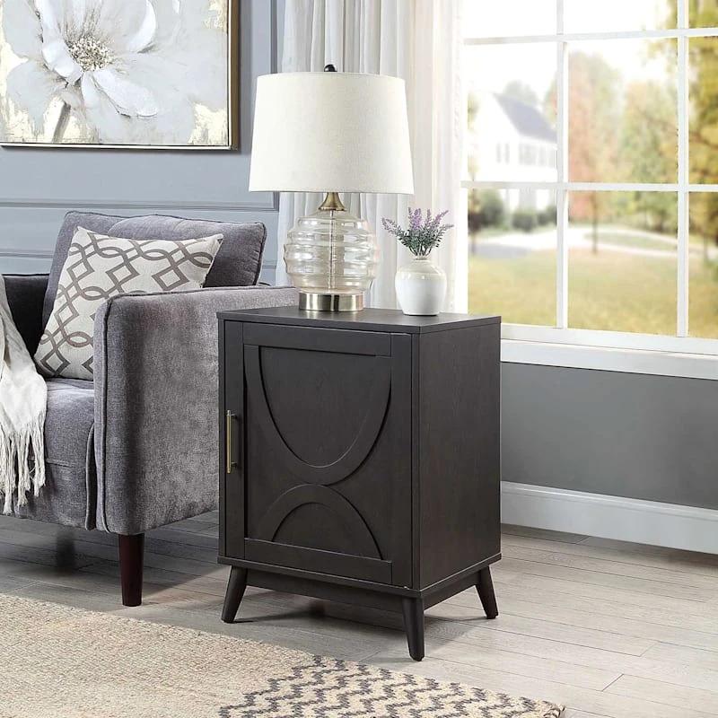 Ezra Dark Brown Cabinet With Gold Handle 8 Ezra Dark Brown Cabinet With Gold Handle - Image 6