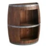 Faux Wine Barrel 2 Tier Display Shelf -Family Home Furn Store faux wine barrel 2 tier display shelf