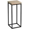 Fiona Wood Top Plant Stand With Metal Base, Small -Family Home Furn Store fiona wood top plant stand with metal base small