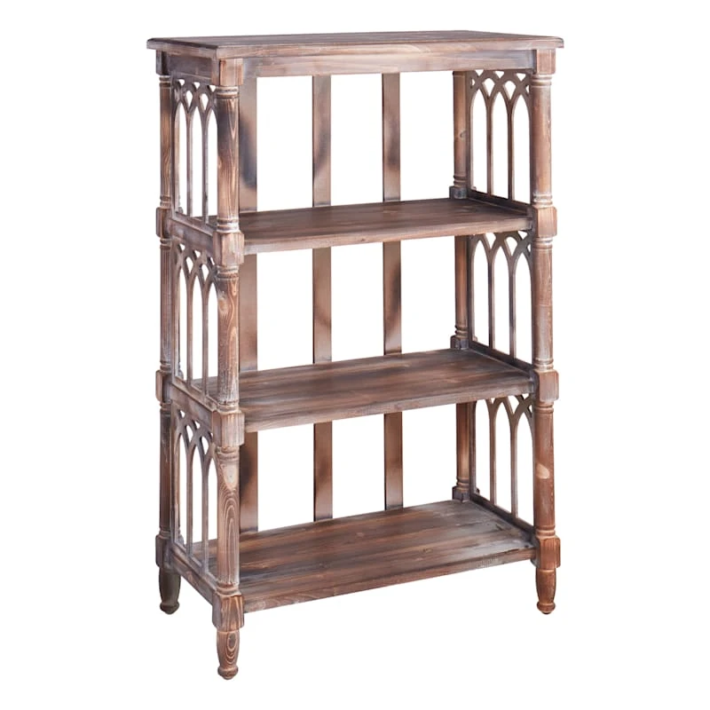 Found & Fable 4-Tier Distressed Wood Bookshelf 3 Found & Fable 4-Tier Distressed Wood Bookshelf