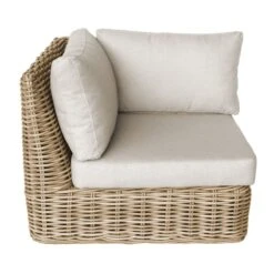 Found & Fable Hamptons All-Weather Wicker Outdoor Corner Chair With Cushion -Family Home Furn Store found fable hamptons all weather wicker outdoor corner chair with cushion 3