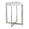 Found & Fable Judd Silver Accent Table With Marble Top 2 Found & Fable Judd Silver Accent Table With Marble Top -Family Home Furn Store found fable judd silver accent table with marble top