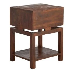 Found & Fable Maddison Chestnut Wood Side Table With Drawer -Family Home Furn Store found fable maddison chestnut wood side table with drawer 5