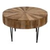 Found & Fable Round Mango Wood Coffee Table With Metal Hairpin Legs, Mango -Family Home Furn Store found fable round mango wood coffee table with metal hairpin legs mango