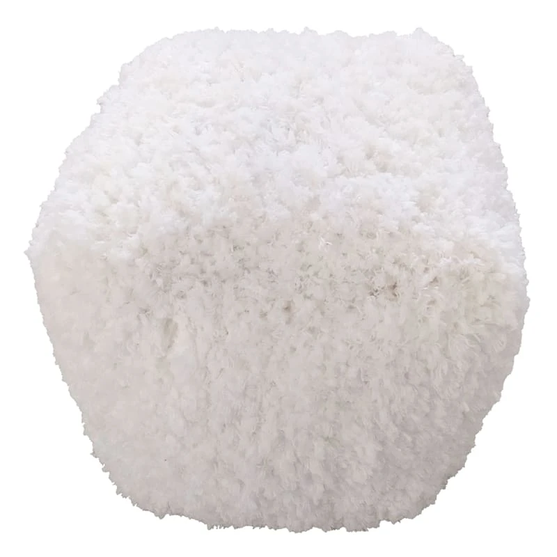 Found & Fable Sammy Shag Pouf, Ivory 3 Found & Fable Sammy Shag Pouf, Ivory