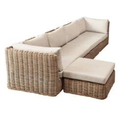 Found & Fable Set Of 2 Hamptons All-Weather Wicker Armless Outdoor Chair With Cushion -Family Home Furn Store found fable set of 2 hamptons all weather wicker armless outdoor chair with cushion 3