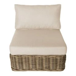 Found & Fable Set Of 2 Hamptons All-Weather Wicker Armless Outdoor Chair With Cushion -Family Home Furn Store found fable set of 2 hamptons all weather wicker armless outdoor chair with cushion 4