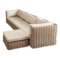 Found & Fable Set Of 2 Hamptons All-Weather Wicker Armless Outdoor Chair With Cushion -Family Home Furn Store found fable set of 2 hamptons all weather wicker armless outdoor chair with cushion 5