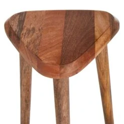 Found & Fable Triangle Mango Wood Side Table -Family Home Furn Store found fable triangle mango wood side table 2