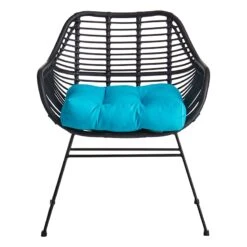 Found & Fable Wates All-Weather Wicker Outdoor Chair, Black -Family Home Furn Store found fable wates all weather wicker outdoor chair black 2