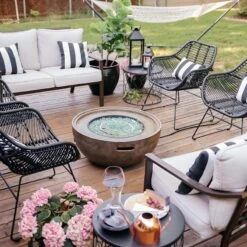 Found & Fable Wates All-Weather Wicker Outdoor Chair, Black -Family Home Furn Store found fable wates all weather wicker outdoor chair black 4