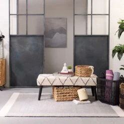 Found & Fable Zuri Cream & Black Tufted Bench 21 Found & Fable Zuri Cream & Black Tufted Bench -Family Home Furn Store found fable zuri cream black tufted bench 8