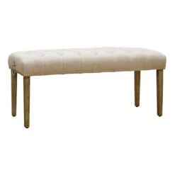Grace Mitchell Bailey Tufted Bench With Ring Accents